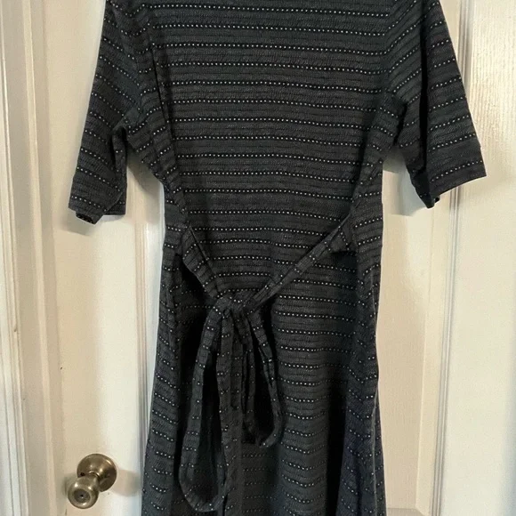 Toad&Co Black and Gray Patterned Midi Dress - Picture 3 of 4